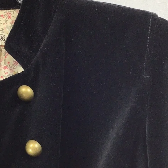 VTG American Rag Black Cotton Velveteen Cropped Lined Jacket - Picture 13 of 16